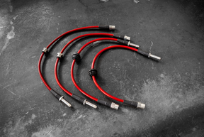 E46 M3 Stainless Steel Complete 4 Brake Line Kit - DOT Compliant-Brake and Clutch Lines-grip-drift-No clutch line-Garagistic-bmw