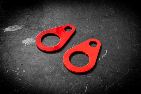 5 Series Rear Shock Tie Down Strap Hook (E28, E34, and E39)-Tow Hooks-grip-drift-Yes!(Red Powder Coat)-Garagistic-bmw