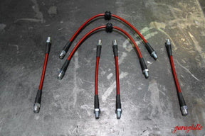 E28 Stainless Steel Complete 6 Brake Line Kit - DOT Compliant-Brake and Clutch Lines-grip-drift-No clutch line-Garagistic-bmw