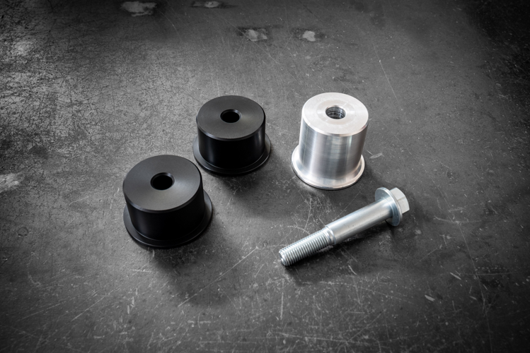 E36 Solid Delrin Differential Bushing Kit-Suspension Bushings-grip-drift-Delrin-Add 14mm Bolt Upgrade-Garagistic-bmw