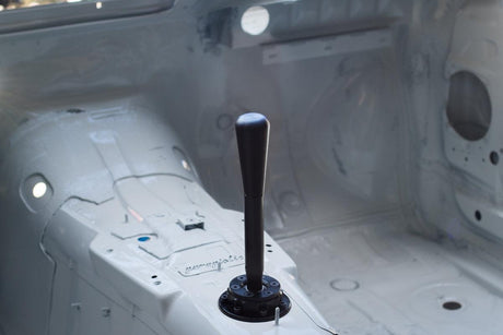 Garagistic Solid Chassis Mounted Short Shifter - E30, E36, E46-Shifters-grip-drift-Black Anodized-Short-Aluminum Bat-Garagistic-bmw