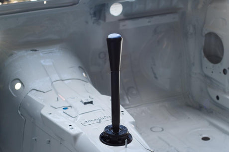 Garagistic Solid Chassis Mounted Short Shifter - E30, E36, E46-Shifters-grip-drift-Black Anodized-Medium-Delrin Bat-Garagistic-bmw