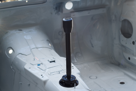 Garagistic Solid Chassis Mounted Short Shifter - E30, E36, E46-Shifters-grip-drift-Black Anodized-Tall-Delrin Standard W/Emblem-Garagistic-bmw