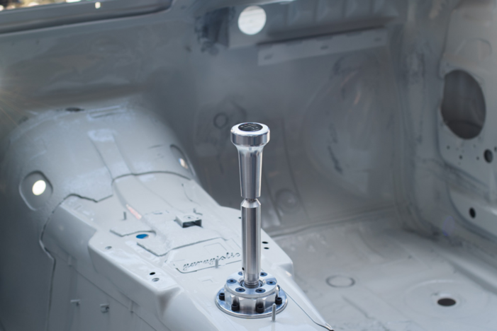 Garagistic Solid Chassis Mounted Short Shifter - E30, E36, E46-Shifters-grip-drift-Bare-OEM-Aluminum Vintage W/Emblem-Garagistic-bmw