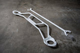 E36 Front and Rear Strut Bar Package combo - E36 M3, 328i, 328 compatible-Strut Bars-grip-drift-White-Garagistic-bmw
