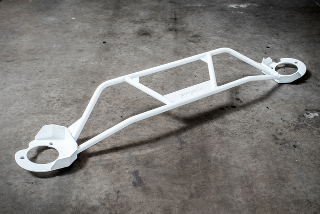 E30 Heavy Duty Front Strut Bar- 325, M3, M20 and M42 Compatible-Strut Bars-grip-drift-White-Garagistic-bmw