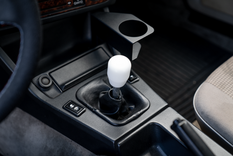 Standard Delrin Shift Knob for BMW E21, E28, E30, E34, E36, E46-Shifter Accessories-grip-drift-Recessed Option-No Emblem-Black-Garagistic-bmw