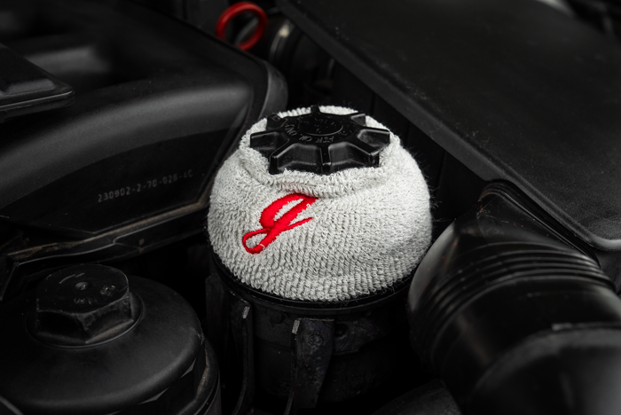 Garagistic Power Steering Reservoir Sweatband Cover - E30, E36, E46-Engine Accessories-grip-drift-Gray-Garagistic-bmw