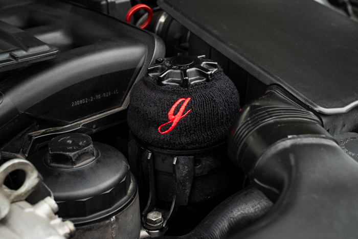 Garagistic Power Steering Reservoir Sweatband Cover - E30, E36, E46-Engine Accessories-grip-drift-Black-Garagistic-bmw