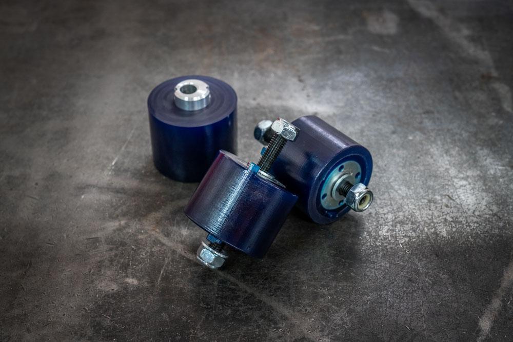 E30 IX Motor Mount Bushings - 1181113232, 11811130139-Motor and Transmission Mounts-grip-drift-95A hard poly (aggressive street/track)-Add matching transfer case bushing-Garagistic-bmw