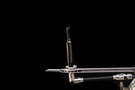 Garagistic Solid Shifter Rod - Carbon Fiber OEM Slotted (E30, E36, E46)-Shifter Accessories-grip-drift-Black Anodized-Garagistic-bmw