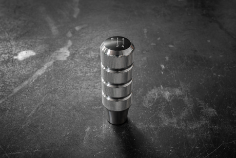 Garagistic Knurled Aluminum Shift Knob - E30, E36, E46, E82, E92-Shifter Accessories-grip-drift-Aluminum-Add 4 speed emblem-Garagistic-bmw