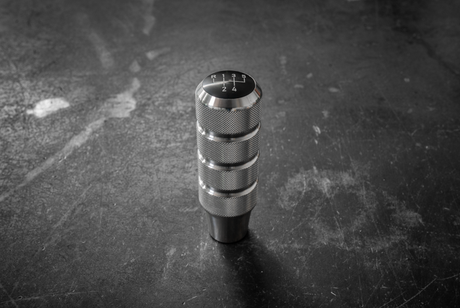 Garagistic Knurled Aluminum Shift Knob - E30, E36, E46, E82, E92-Shifter Accessories-grip-drift-Aluminum-Add 5 speed emblem-Garagistic-bmw