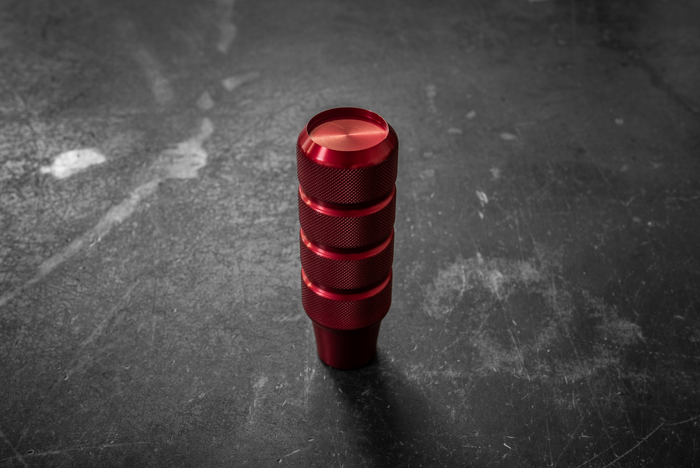 Garagistic Knurled Aluminum Shift Knob - E30, E36, E46, E82, E92-Shifter Accessories-grip-drift-Anodized Red-No emblem-Garagistic-bmw