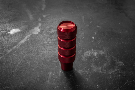 Garagistic Knurled Aluminum Shift Knob - E30, E36, E46, E82, E92-Shifter Accessories-grip-drift-Anodized Red-No emblem-Garagistic-bmw