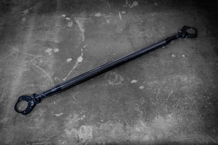LTW E30 Carbon Fiber Modular 3 Piece Rear Strut Bar - 318, 320, 325, M3-Strut Bars-grip-drift-No Thanks-Anodized Black-Garagistic-bmw