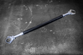 LTW E30 Carbon Fiber Modular 3 Piece Rear Strut Bar - 318, 320, 325, M3-Strut Bars-grip-drift-No Thanks-Raw Aluminum-Garagistic-bmw