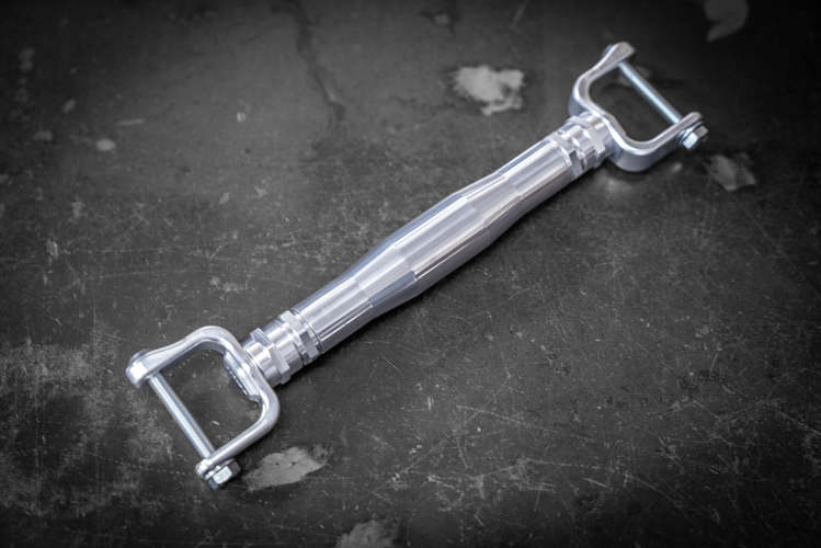 LTW E30 Modular 3 Piece Rear Strut Bar - 318, 320, 325, M3-Strut Bars-grip-drift-No Thanks-Raw Aluminum-Garagistic-bmw