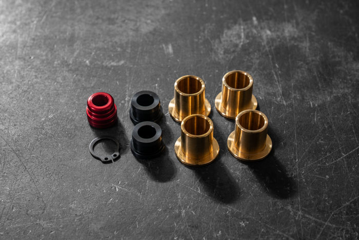 BMW E30 Throttle Cable Bushings - Billet Aluminum - M20, M10-Engine Accessories-grip-drift-Anodized Red-Late Model E30 325 Complete Kit-Garagistic-bmw