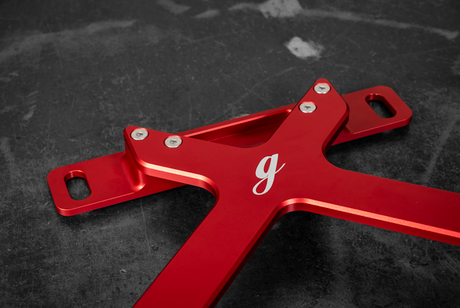 BMW E30 / E36 X-Brace-Chassis Bracing-grip-drift-E30-Red Anodize-Garagistic-bmw