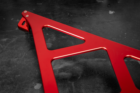 BMW E30 / E36 X-Brace-Chassis Bracing-grip-drift-E30-Red Anodize-Garagistic-bmw
