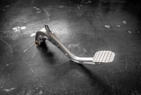E46 Billet Clutch Pedal - 325i, M3, 330i (35311163870)-Pedal Box Parts-grip-drift-Bare Aluminum-Garagistic-bmw