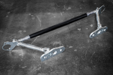 LTW E30 Carbon Fiber Modular 3 Piece Rear Strut Bar - 318, 320, 325, M3-Strut Bars-grip-drift-Add-On: 4-Point Support Bracing-Raw Aluminum-Garagistic-bmw