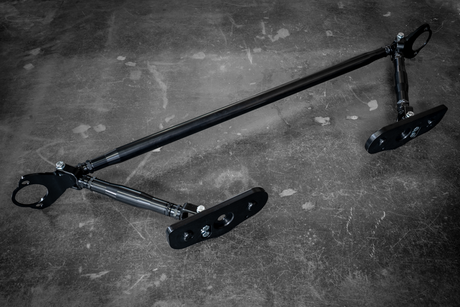 LTW E46 Modular 3 Piece Rear Strut Bar - 316, 318, 320, 323, 325, 328, 330, M3-Strut Bars-grip-drift-Add-On: 4-Point Support Bracing-Anodized Black-Garagistic-bmw