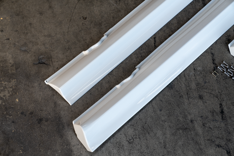 E30 "IS" Side Skirts - Pre-Painted - 51711947059, 51711947060, 51711947063, 51711947064-Exterior Body Parts-grip-drift-Alpine White 2-Garagistic-bmw