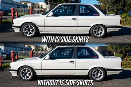 E30 "IS" Side Skirts - Pre-Painted - 51711947059, 51711947060, 51711947063, 51711947064-Exterior Body Parts-grip-drift-Alpine White 2-Garagistic-bmw