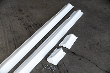 E30 "IS" Side Skirts - Pre-Painted - 51711947059, 51711947060, 51711947063, 51711947064-Exterior Body Parts-grip-drift-Alpine White 2-Garagistic-bmw