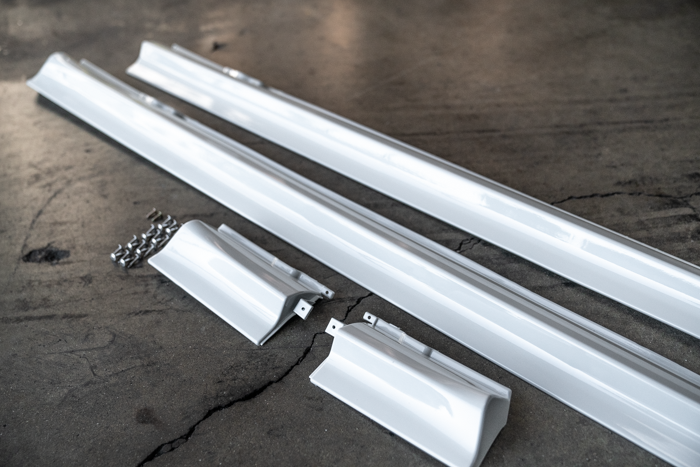E30 "IS" Side Skirts - Pre-Painted - 51711947059, 51711947060, 51711947063, 51711947064-Exterior Body Parts-grip-drift-Alpine White 2-Garagistic-bmw