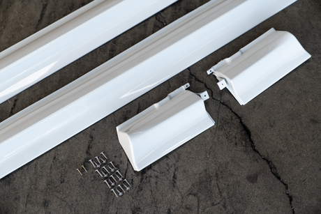 E30 "IS" Side Skirts - Pre-Painted - 51711947059, 51711947060, 51711947063, 51711947064-Exterior Body Parts-grip-drift-Alpine White 2-Garagistic-bmw