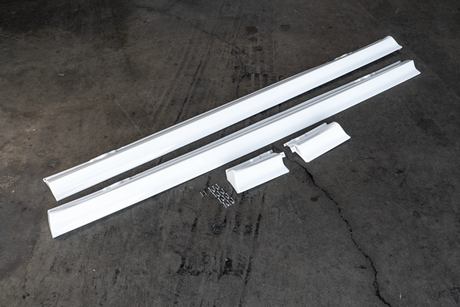 E30 "IS" Side Skirts - Pre-Painted - 51711947059, 51711947060, 51711947063, 51711947064-Exterior Body Parts-grip-drift-Alpine White 2-Garagistic-bmw