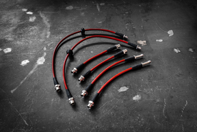 BMW E9X M3 / E8X 1M Stainless Steel Complete 6 Brake Line Kit - DOT Compliant-Brake and Clutch Lines-grip-drift-No clutch line-Garagistic-bmw