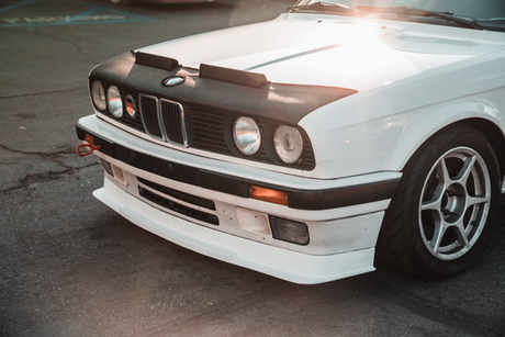 E30 "IS" Front Lip/Splitter Combo Spoiler - Fiberglass, Carbon Fiber-Exterior Body Parts-grip-drift-Fiberglass-Garagistic-bmw