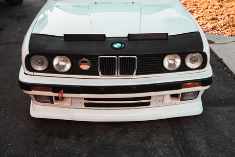 E30 "IS" Front Lip/Splitter Combo Spoiler - Fiberglass, Carbon Fiber-Exterior Body Parts-grip-drift-Fiberglass-Garagistic-bmw