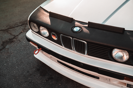 E30 "IS" Front Lip/Splitter Combo Spoiler - Fiberglass, Carbon Fiber-Exterior Body Parts-grip-drift-Fiberglass-Garagistic-bmw