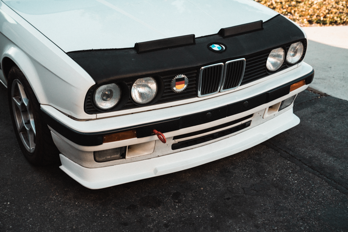 E30 "IS" Front Lip/Splitter Combo Spoiler - Fiberglass, Carbon Fiber-Exterior Body Parts-grip-drift-Fiberglass-Garagistic-bmw
