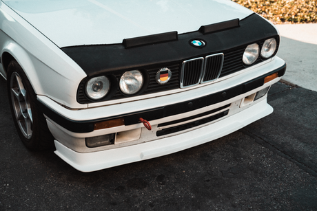 E30 "IS" Front Lip/Splitter Combo Spoiler - Fiberglass, Carbon Fiber-Exterior Body Parts-grip-drift-Fiberglass-Garagistic-bmw
