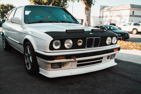 E30 "IS" Front Lip/Splitter Combo Spoiler - Fiberglass, Carbon Fiber-Exterior Body Parts-grip-drift-Fiberglass-Garagistic-bmw