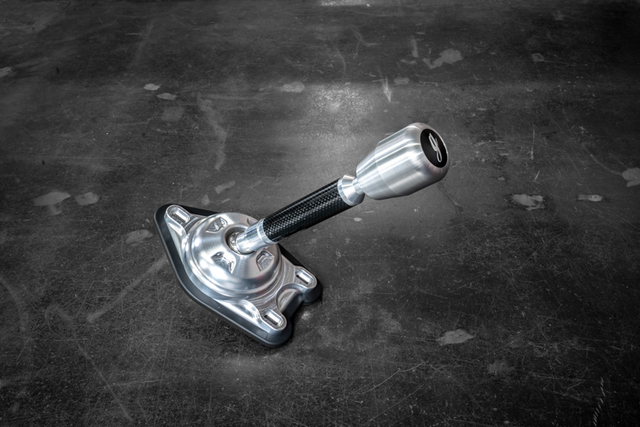 Garagistic Carbon Fiber "Direct Mount" Stage 2 Chassis Short Shifter - E92, E46, E36, E30, E82, Z4, M3-Shifters-grip-drift-Bare-OEM-Aluminum Standard W/Emblem-Garagistic-bmw