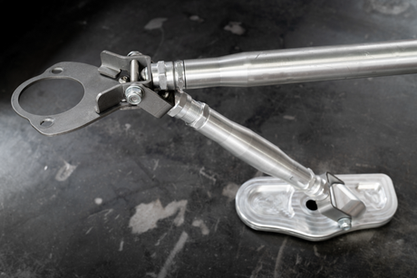 4-Point Support Bracing for LTW Rear Strut Bar - E36, E46, E82, E9X-Strut Bars-grip-drift-Raw Aluminum-E36-Garagistic-bmw
