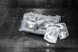 Mercedes 190E W201 Euro Headlights - 0301067329, 0301067330-Exterior Lights-grip-drift-Add clear turn signals-Garagistic-bmw