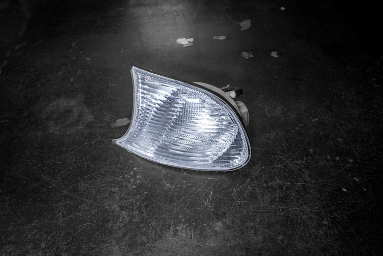 BMW E46 DEPO Euro Clear Corner Lights 3 Series 2DR/M3 - 63136919649, 63136919650-Exterior Lights-grip-drift-Garagistic-bmw