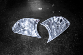 BMW E46 DEPO Euro Clear Corner Lights 3 Series 2DR/M3 - 63136919649, 63136919650-Exterior Lights-grip-drift-Garagistic-bmw