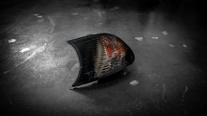 BMW E46 DEPO Smoked Corner Lights 3 Series 2DR/M3 - 63136919649, 63136919650-Exterior Lights-grip-drift-Garagistic-bmw