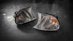 BMW E46 DEPO Euro Clear Corner Lights for 2000-2001 3 Series 2DR/M3 - 63126904299, 63126904300-Exterior Lights-grip-drift-Garagistic-bmw