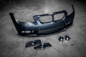 E92 M3 Replica Front Bumper with Fog Lights - Aftermarket Replacement for Non-M Pre-LCI E92-Exterior Body Parts-grip-drift-Garagistic-bmw