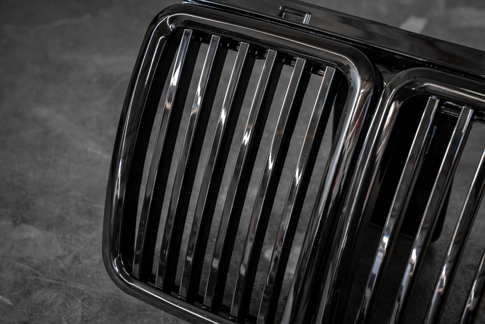 E30 Gloss Black Kidney Grill - Aftermarket Replacement (51131945877)-Exterior Body Parts-grip-drift-Garagistic-bmw